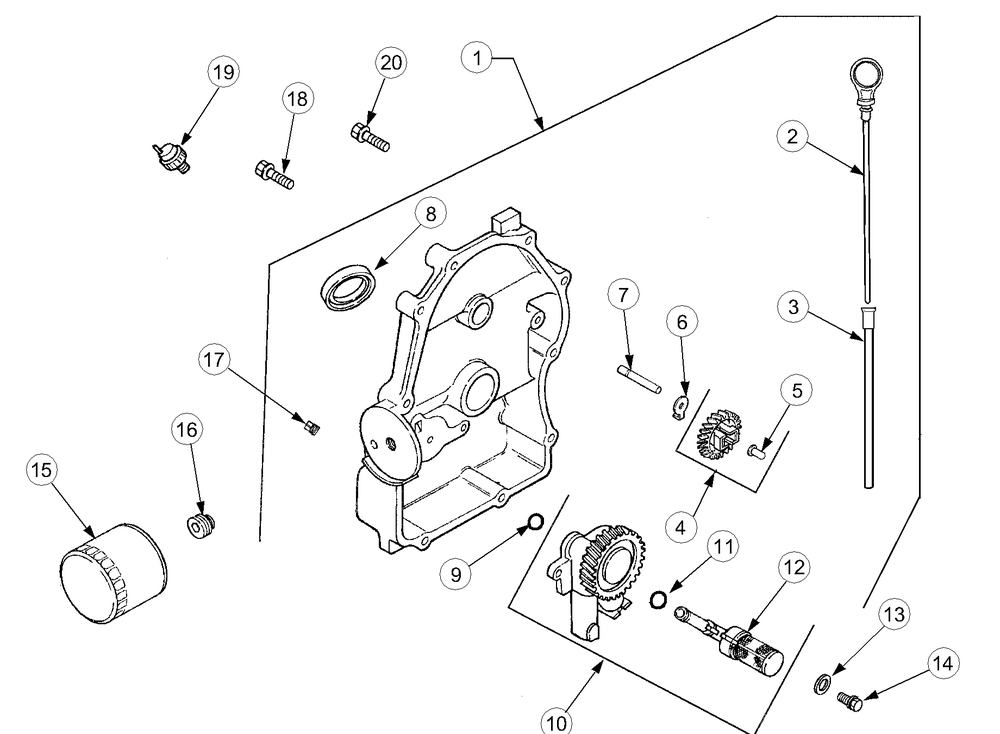 Oil Pan And Lubrication (Kh-62588) Diagram and Parts List for 2518-44 13A208L100-13B288L100 Cub Cadet Lawn Tractor